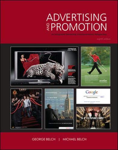 Imagen de archivo de Advertising and Promotion: An Integrated Marketing Communications Perspective a la venta por Irish Booksellers