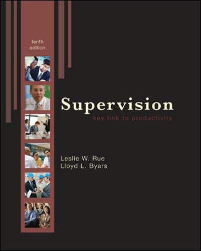 Imagen de archivo de Supervision: Key Link to Productivity a la venta por ThriftBooks-Atlanta