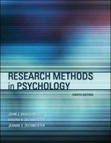 9780073382692: Research Methods In Psychology