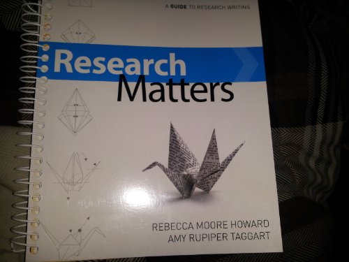 Stock image for Research Matters: A Guide To Research Writing for sale by Once Upon A Time Books