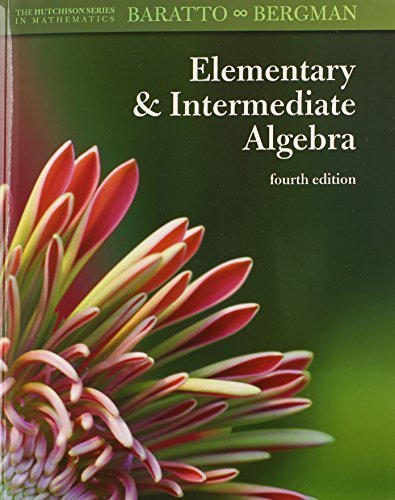 9780073384191: Combo: Hutchison's Elementary and Intermediate Algebra with MathZone Access Card 4th edition by Baratto, Stefan, Bergman, Barry, Hutchison, Donald (2011) Paperback