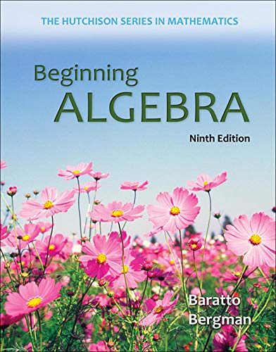 Beispielbild fr Beginning Algebra (Hutchison Series on Mathematics) zum Verkauf von SecondSale