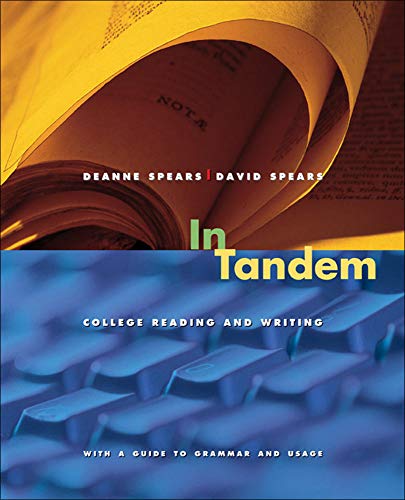 Imagen de archivo de In Tandem : College Reading and Writing a la venta por Better World Books