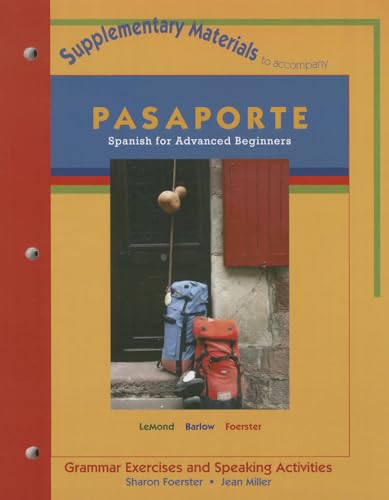 Imagen de archivo de LSC CPS1 (Gen use) Supplementary materials t/a Pasaporte a la venta por HPB-Red