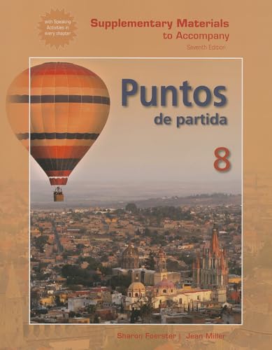 Imagen de archivo de Supplementary Materials to Accompany Puntos de Partida: An Invitation to Spanish a la venta por ThriftBooks-Atlanta