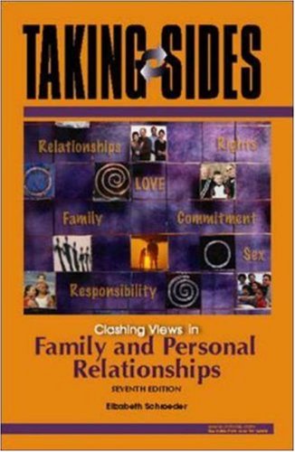 Beispielbild fr Taking Sides : Clashing Views in Family and Personal Relationships zum Verkauf von Better World Books