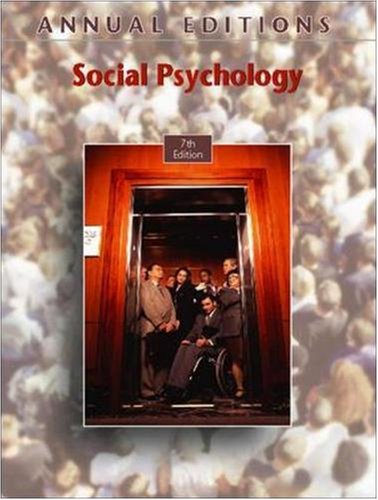 Stock image for Annual Editions: Social Psychology, 7/e for sale by HPB-Red