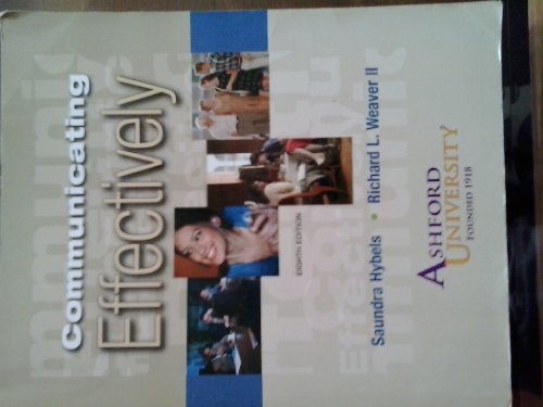 Imagen de archivo de Communicating Effectively, 8th Edition, Ashford University a la venta por The Book Spot