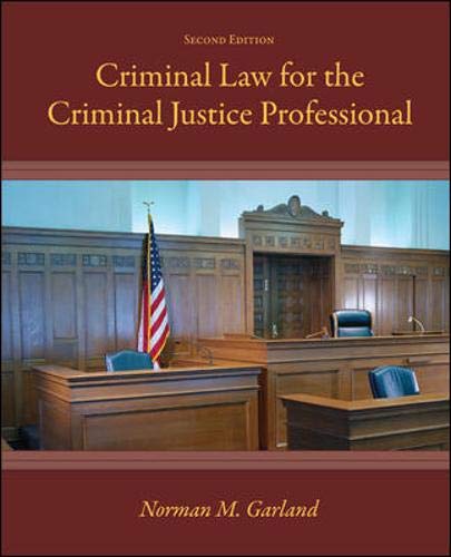 Beispielbild fr Criminal Law for the Criminal Justice Professional zum Verkauf von BooksRun