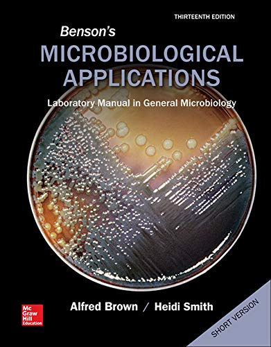 Imagen de archivo de Benson's Microbiological Applications, Laboratory Manual in General Microbiology, Short Version a la venta por SecondSale