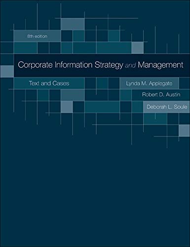 Beispielbild fr Corporate Information Strategy and Management: Text and Cases zum Verkauf von SecondSale