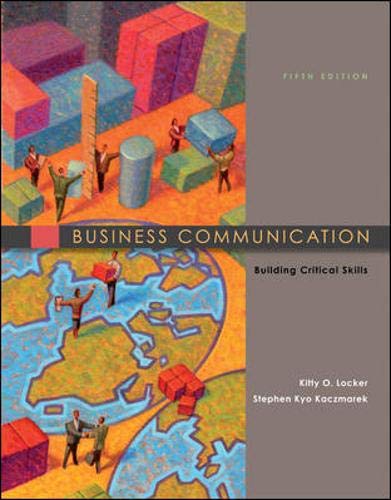 Imagen de archivo de Business Communication : Building Critical Skills a la venta por Better World Books