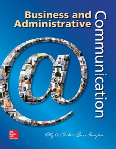 9780073403250: Business and Administrative Communication (IRWIN BUSINESS COMMUNICATIONS)