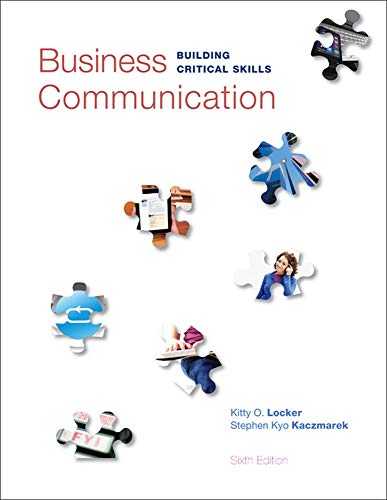 Imagen de archivo de Business Communication: Building Critical Skills a la venta por HPB-Red