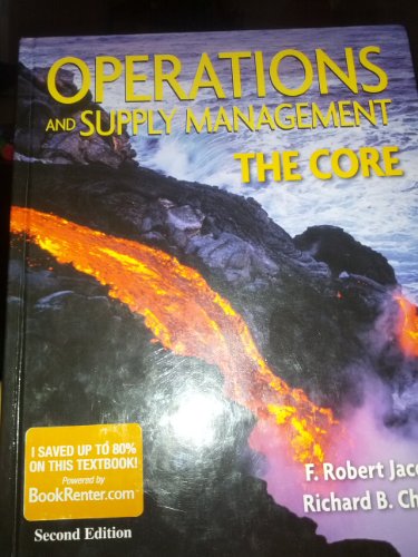 Beispielbild fr Operations and Supply Management: The Core (Operations and Decision Sciences) zum Verkauf von ThriftBooks-Dallas