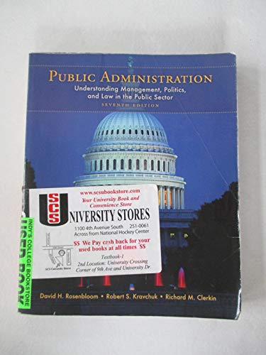 9780073403892: Public Administration: Understanding Management, Politics, and Law in the Public Sector