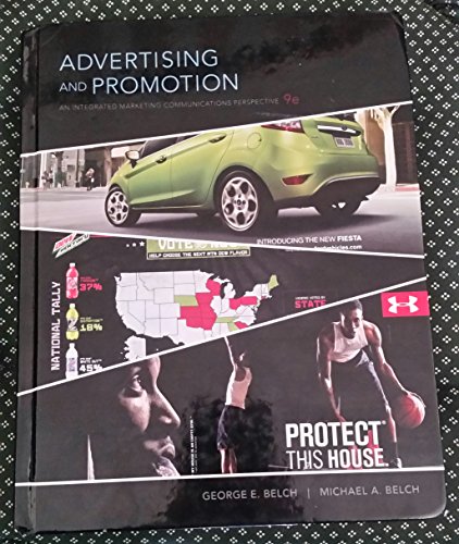 Imagen de archivo de Advertising and Promotion: An Integrated Marketing Communications Perspective, 9th Edition a la venta por BooksRun