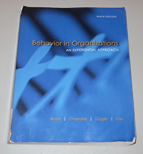 Beispielbild fr Behavior in Organizations: An Experiential Approach zum Verkauf von ThriftBooks-Dallas