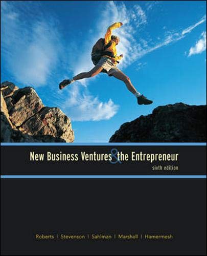 Stock image for New Business Ventures and the Entrepreneur for sale by Better World Books: West