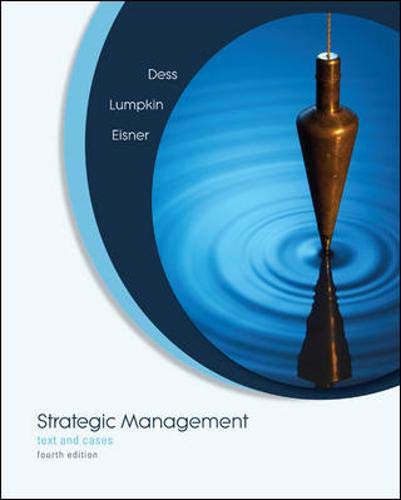Imagen de archivo de Strategic Management: Text and Cases a la venta por HPB-Red