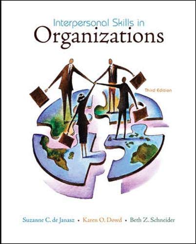 Imagen de archivo de Interpersonal Skills in Organizations a la venta por Better World Books