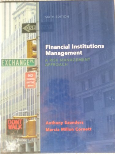 Imagen de archivo de Financial Institutions Management : A Risk Management Approach a la venta por Better World Books