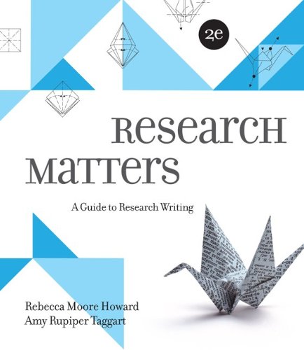 Beispielbild fr Research Matters zum Verkauf von BooksRun