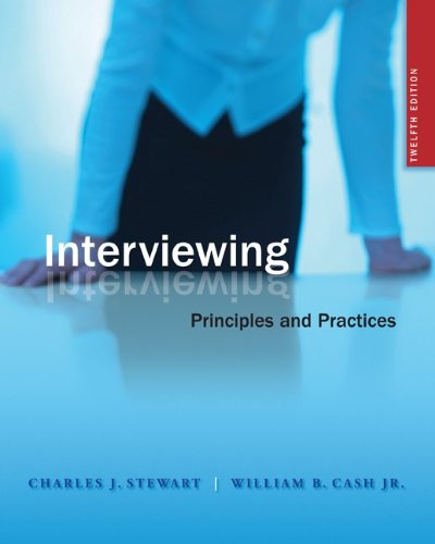 Imagen de archivo de Interviewing: Principles and Practices a la venta por ThriftBooks-Atlanta