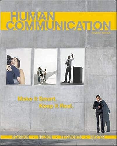 Imagen de archivo de Human Communication a la venta por Better World Books