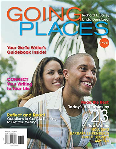 Stock image for Going Places : Your Go-To Writer's Guidebook Inside! - Connect Your Writing to Your Life - Reflect and React Questions to Get You Thinking - To Get You Writing for sale by Better World Books