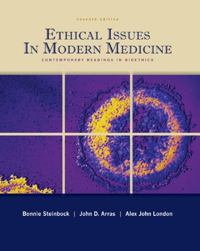 Beispielbild fr Ethical Issues in Modern Medicine : Contemporary Readings in Bioethics zum Verkauf von Better World Books