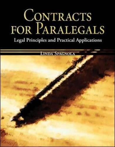 Beispielbild fr Contracts for Paralegals: Legal Principles and Practical Applications (McGraw-Hill Business Careers Paralegal Titles) zum Verkauf von Open Books