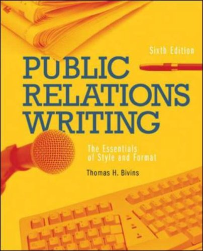 Beispielbild fr Public Relations Writing: The Essentials of Style and Format zum Verkauf von BookHolders