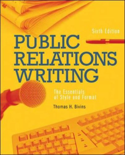 Stock image for Public Relations Writing: The Essentials of Style and Format for sale by BookHolders