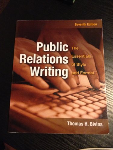 Stock image for Public Relations Writing : The Essentials of Style and Format for sale by Better World Books