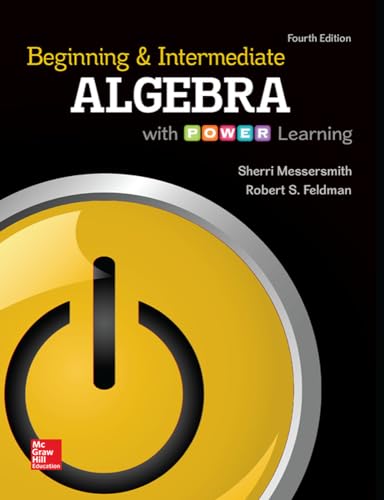 Stock image for Beginning and Intermediate Algebra with P. O. W. E. R. Learning for sale by Better World Books: West