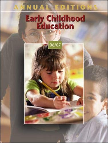 Stock image for Annual Editions: Early Childhood Education for sale by Better World Books