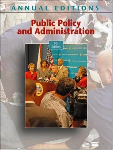 Imagen de archivo de Public Policy and Administration a la venta por Better World Books