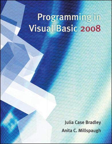 Imagen de archivo de Programming in Visual Basic 2008 a la venta por ThriftBooks-Atlanta