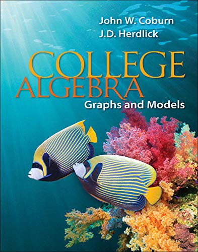 Beispielbild fr College Algebra: Graphs & Models: Graphs & Models zum Verkauf von HPB-Red