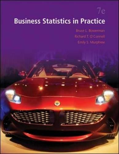 Imagen de archivo de Business Statistics in Practice a la venta por Better World Books