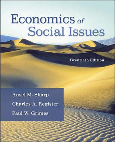Imagen de archivo de Economics of Social Issues a la venta por Better World Books: West
