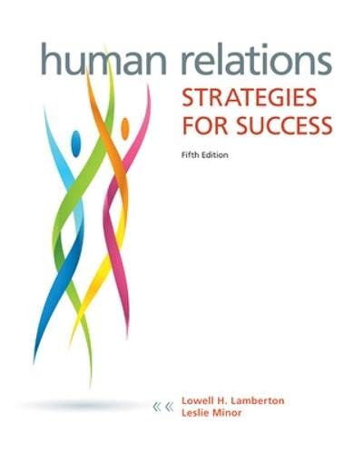 Beispielbild fr Human Relations: Strategies for Success zum Verkauf von HPB-Red