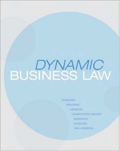 Imagen de archivo de Dynamic Business Law a la venta por Ergodebooks