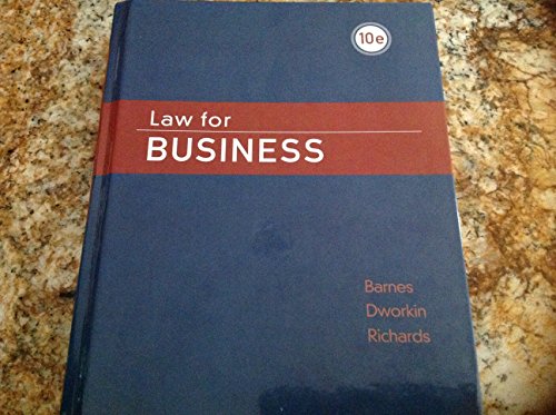 Imagen de archivo de Law for Business a la venta por Better World Books