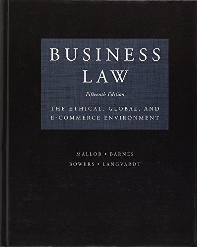 Beispielbild fr Business Law zum Verkauf von Greenway