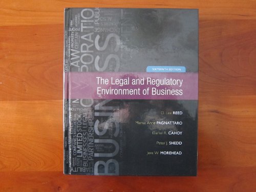 Beispielbild fr The Legal and Regulatory Environment of Business zum Verkauf von Better World Books: West