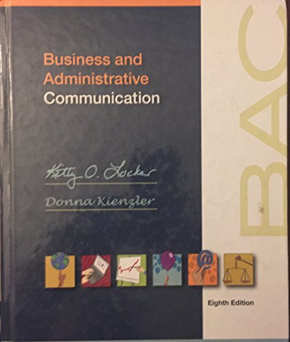 Imagen de archivo de Business and Administrative Communication a la venta por Better World Books