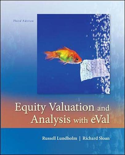 Imagen de archivo de Equity Valuation and Analysis w/eVal a la venta por HPB-Red