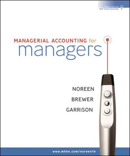 Beispielbild fr Managerial Accounting For Managers ; 9780073526973 ; 0073526975 zum Verkauf von APlus Textbooks